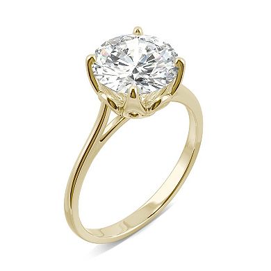 Charles & Colvard 14k Gold 2 3/4 Carat T.W. Lab-Created Moissanite Round Solitaire Ring