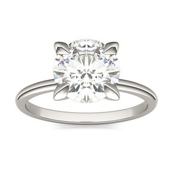 Charles & Colvard 14k White Gold 2 1/5 Carat T.W. Lab-Created Moissanite Round Solitaire Ring