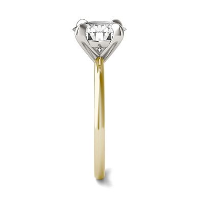Charles & Colvard 14k Two-Toned Gold 2 1/5 Carat T.W. Lab-Created Moissanite Round Solitaire Ring