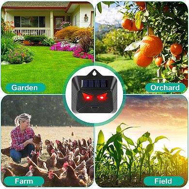 4-Piece Solar Predator Control Light for Coyote, Deer & Bird Repellent