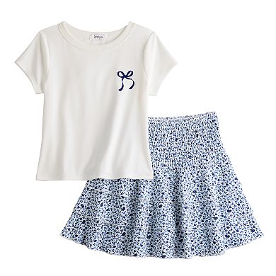 Girls 7-16 Speechless 2-pc Bow Top & Skort Set
