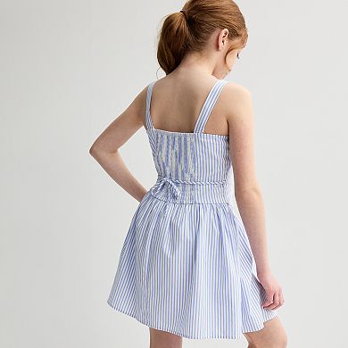 Girls 7-16 Speechless Drop Waist Cotton Stripe Dress