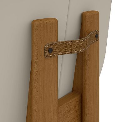 Manhattan Comfort Gales Mid-Century Modern Dining Chair with Solid Wood Legs - Set of 4