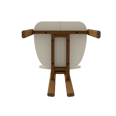 Manhattan Comfort Gales Mid-Century Modern Dining Chair with Solid Wood Legs - Set of 4