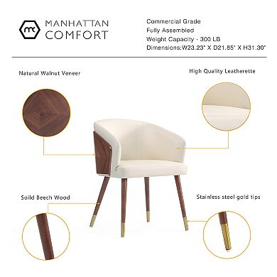 MANHATTAN COMFORT Reeva Modern Faux Leather Upholstered Dining Chair