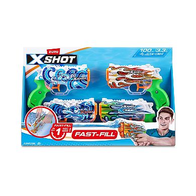 XSHOT Fast-Fill Skins Nano Water Blaster 4-pack by ZURU