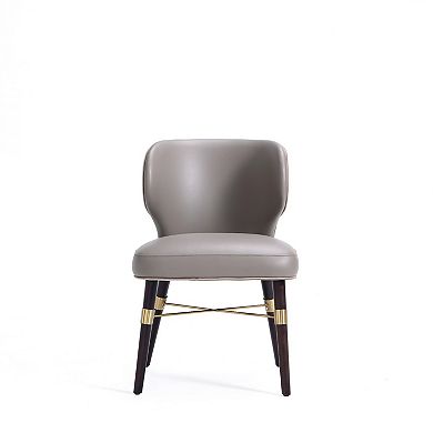 MANHATTAN COMFORT Strine Modern Velvet and Faux Leather Upholstered Dining Chair