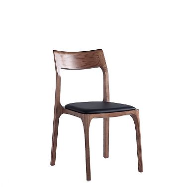 MANHATTAN COMFORT 2-Piece Moderno Modern Stackable Faux Leather Upholstered Dining Chair Set