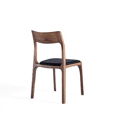 MANHATTAN COMFORT 2-Piece Moderno Modern Stackable Faux Leather Upholstered Dining Chair Set