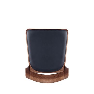 MANHATTAN COMFORT 4-Piece Moderno Modern Stackable Faux Leather Upholstered Dining Chair Set