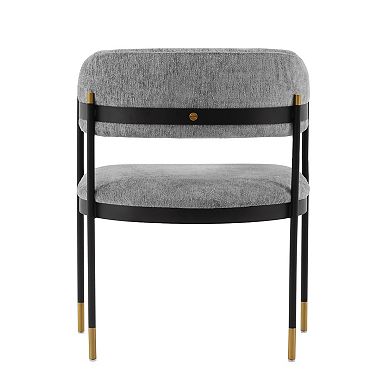 MANHATTAN COMFORT Lia Modern Chenille Upholstered Dining Armchair