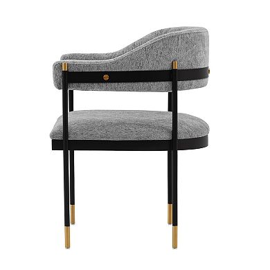 MANHATTAN COMFORT Lia Modern Chenille Upholstered Dining Armchair