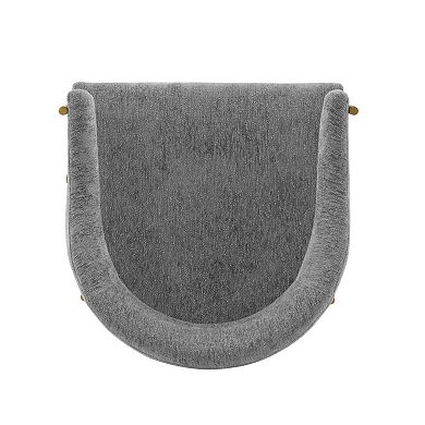 MANHATTAN COMFORT Lia Modern Chenille Upholstered Dining Armchair