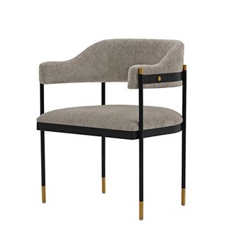 MANHATTAN COMFORT Lia Modern Chenille Upholstered Dining Armchair
