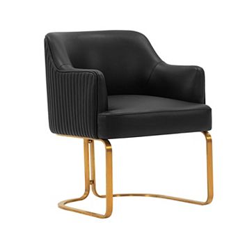 MANHATTAN COMFORT Raya Modern Faux Leather Upholstered Dining Armchair