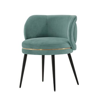 MANHATTAN COMFORT Kaya Modern Pleated Velvet Upholstered Dining Chair