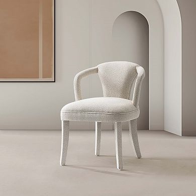 MANHATTAN COMFORT Palmer Modern Tweed Upholstered Dining Armchair