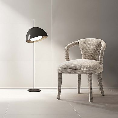MANHATTAN COMFORT Palmer Modern Tweed Upholstered Dining Armchair