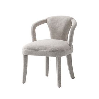MANHATTAN COMFORT Palmer Modern Tweed Upholstered Dining Armchair