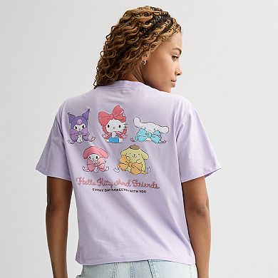 Juniors' Hello Kitty And Friends Everyday Is Sweeter With You Skimmer Graphic Tee