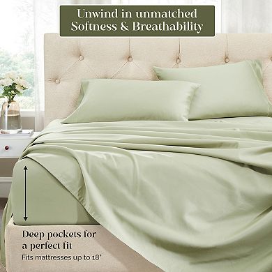 SUPERIOR Egyptian Cotton 1500 Thread Count Marrow Stitch Deep Pocket Sheet Set