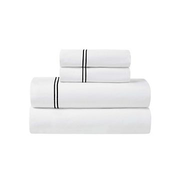 SUPERIOR Fieldstone Cotton Two-Line Embroidered Deep Pocket Sheet Set