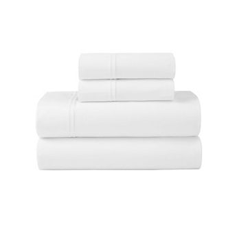 SUPERIOR Fieldstone Cotton Two-Line Embroidered Deep Pocket Sheet Set