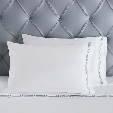SUPERIOR Harrison Cotton Greek Key Embroidered Deep Pocket Sheet Set