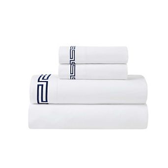 SUPERIOR Harrison Cotton Greek Key Embroidered Deep Pocket Sheet Set