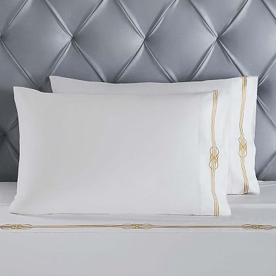 SUPERIOR Moon Lawn Cotton Gold Embroidered Deep Pocket Sheet Set