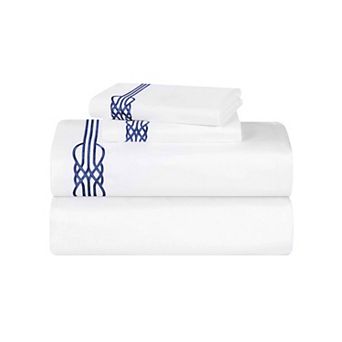 SUPERIOR Moon Lawn Cotton Gold Embroidered Deep Pocket Sheet Set