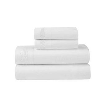 SUPERIOR Moon Lawn Cotton Gold Embroidered Deep Pocket Sheet Set