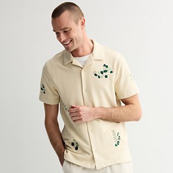 Men's Apt. 9® Short Sleeve Rayon Camp Collar Shirt