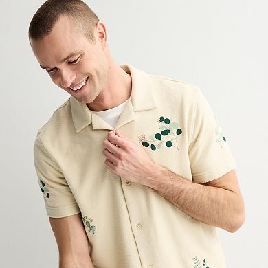 Men's Apt. 9® Short Sleeve Rayon Camp Collar Shirt