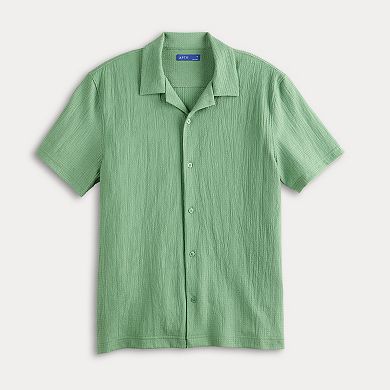 Men's Apt. 9 Short Sleeve Rayon Camp Collar Solid Shirt