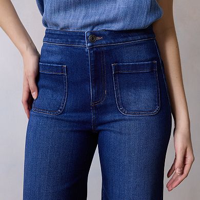 Petite LC Lauren Conrad Super High Rise Wide Leg Jeans