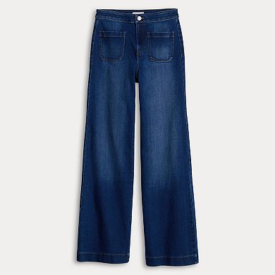 Petite LC Lauren Conrad Super High Rise Wide Leg Jeans