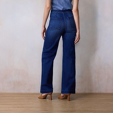 Petite LC Lauren Conrad Super High Rise Wide Leg Jeans