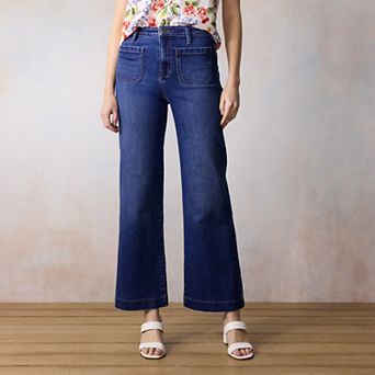 Petite LC Lauren Conrad Super High Rise Wide Leg Jeans