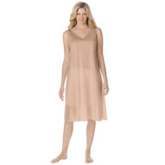 Comfort Choice Plus Size Lace-Trim Slip