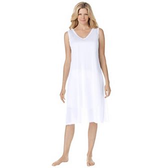 Comfort Choice Plus Size Lace-Trim Slip