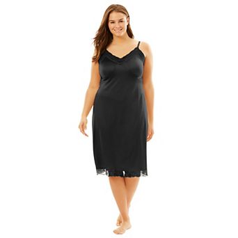 Comfort Choice Plus Size Full Slip Double Skirted