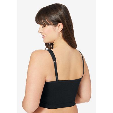 Comfort Choice Women's Plus Size Longline Ribbed Leisure Bra