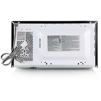 Black + Decker 700W Digital Microwave Oven With Turntable in Stainless Steel