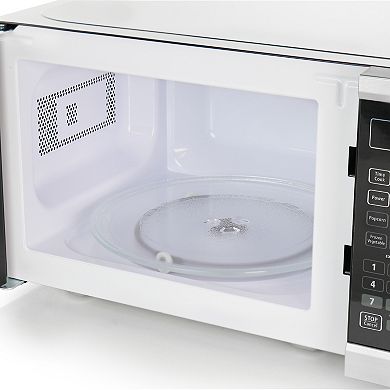 Black + Decker 700W Digital Microwave Oven With Turntable in Stainless Steel