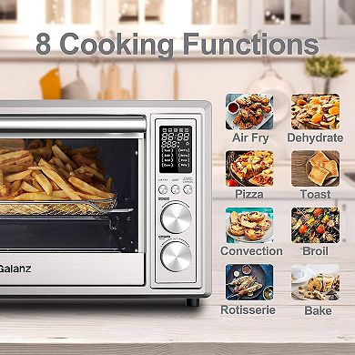 Galanz 1.1 Cu Ft Digital Toaster Oven and Air Fryer in Silver