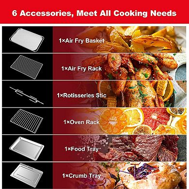 Galanz 1.1 Cu Ft Digital Toaster Oven and Air Fryer in Silver