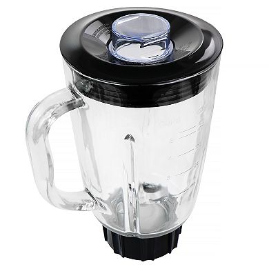 Better Chef 10 Speed 350 Watt Glass Jar Blender in Black