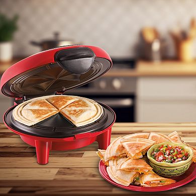 Hamilton Beach 900 Watt Nonstick Quesadilla Maker in Red