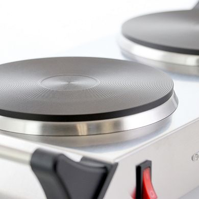 Better Chef Portable Stainless Steel Solid Element Double Electric Burner
